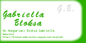 gabriella bloksa business card